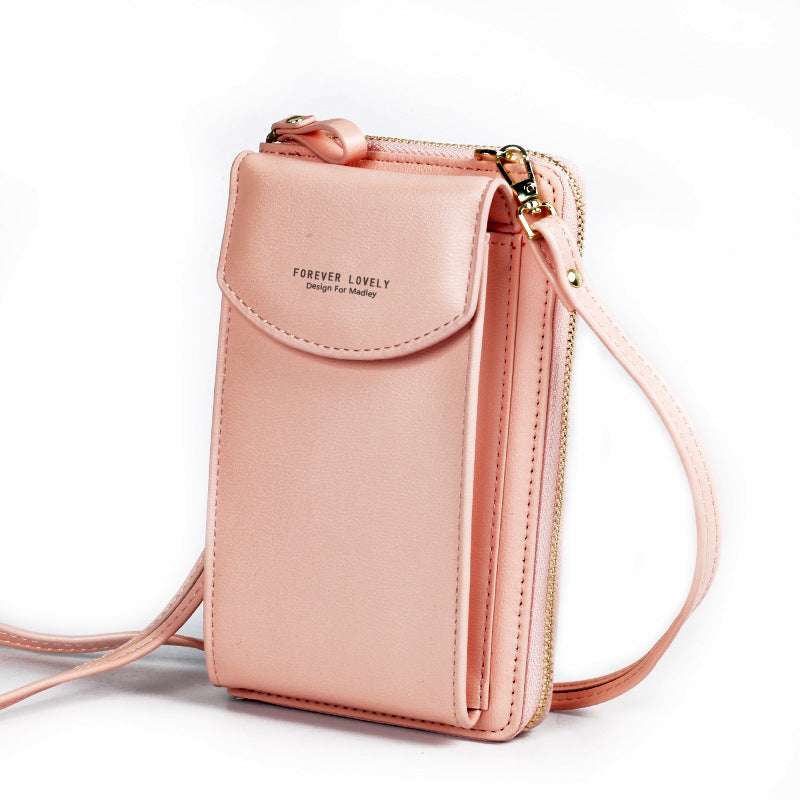 Women's PU leather crossbody phone bag front view