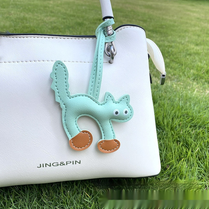 PU leather cat pendant color variations