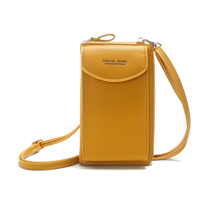 Women's PU leather crossbody phone bag front view